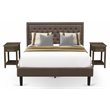 Pemberly Row 3-Piece Wood Queen Bedroom Set in Brown and Black