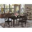 Pemberly Row 5-Piece Wood Dining Set with X-Back Chairs in Cappuccino