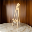 Pemberly Row Wood 3-Legged Easel with Scrollwork Details in Antique White