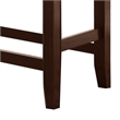 Pemberly Row Counter Height Bench with Leatherette Seat in Brown and Black