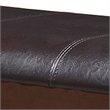 Pemberly Row Counter Height Bench with Leatherette Seat in Brown and Black