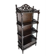 Pemberly Row Bookcase with 4 Shelves and Filigree Accents in Brown