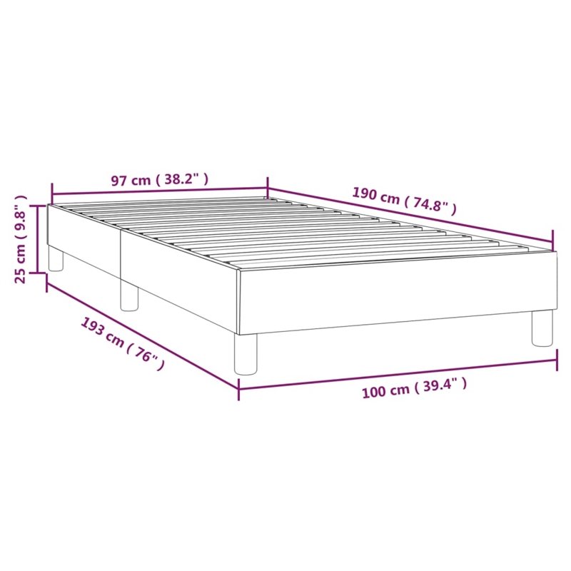 Pemberly Row Twin Faux Leather Bed Frame with Support 264.6 lbs in White