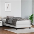 Pemberly Row Twin Faux Leather Bed Frame with Support 264.6 lbs in White