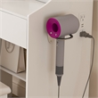 Pemberly Row White MDF LED Vanity Dressing Table with 7 Storage Cabinets