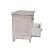 Pemberly Row Wood 2-Drawer Nightstand in Macchiato with 18.5