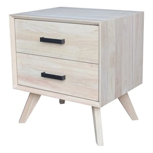 Pemberly Row Parawood 2-Drawer Unfinished Nightstand with 18.5&quot Drawers