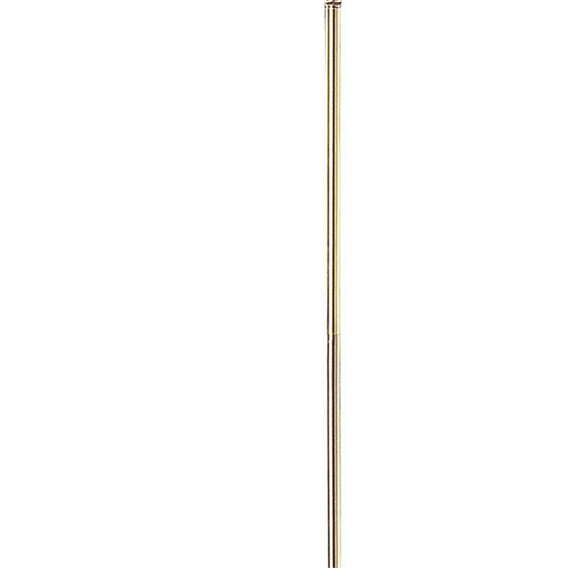 Pemberly Row 150 Watt Floor Lamp with Swing Arm and Fabric Shade in Gold