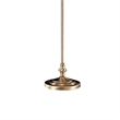 Pemberly Row 150 Watt Floor Lamp with Swing Arm and Fabric Shade in Gold