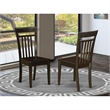 Pemberly Row Dining Chairs in Cappuccino with Supported Back (Set of 2)