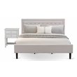 Pemberly Row 2-Piece King Bedroom Set in Mist Beige & Urban Gray