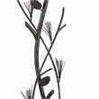 Pemberly Row Pine Twig Floor Lamp with Conical Shade in Bronze/White