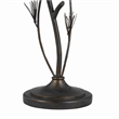 Pemberly Row Pine Twig Floor Lamp with Conical Shade in Bronze/White