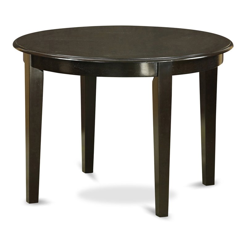 Pemberly Row Wood Dining Table with 4 Tapered Legs in Cappuccino