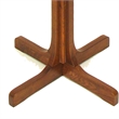 Pemberly Row Coat Stand with X Frame Base and Metal Hooks in Oak Brown