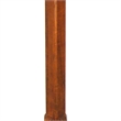 Pemberly Row Coat Stand with X Frame Base and Metal Hooks in Oak Brown