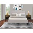Pemberly Row 3-Piece Wood Platform King Bedroom Set in Beige/Black