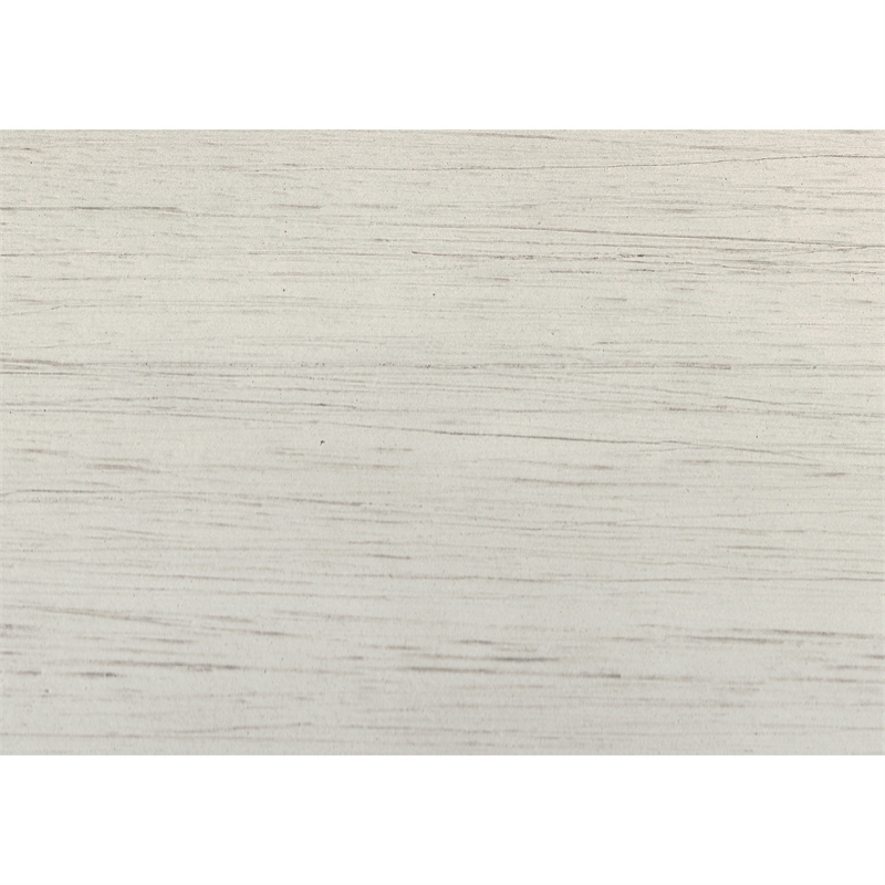 Pemberly Row Padded Dining Bench with Tapered Feet in Antique White/Gray