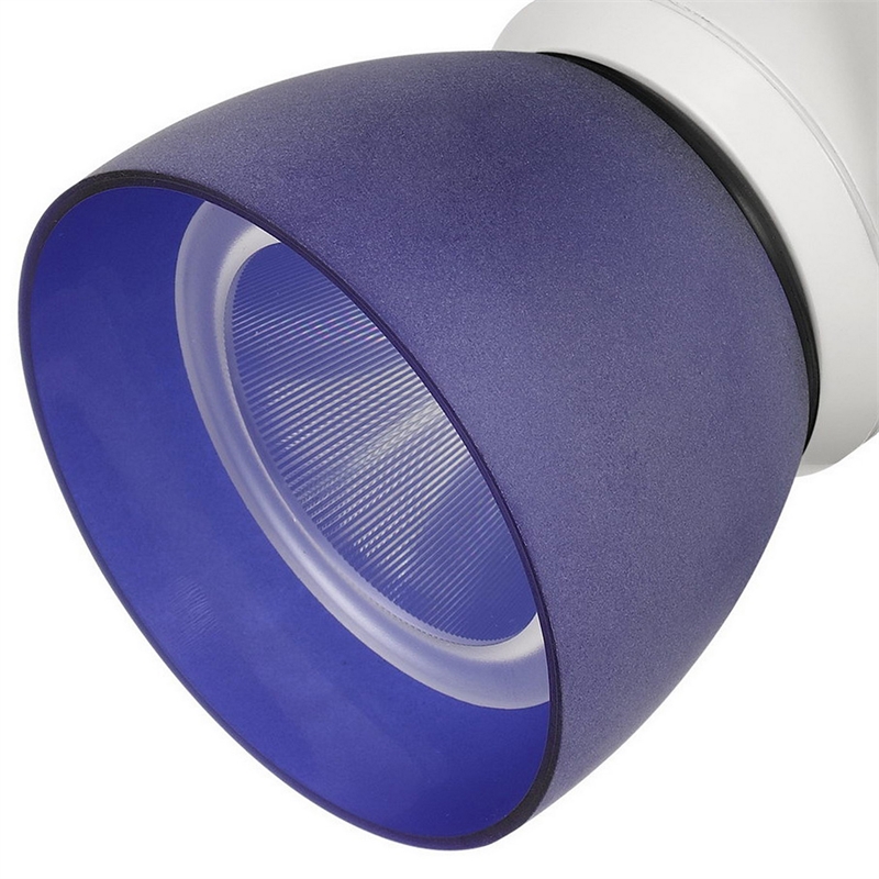 Pemberly Row 10W LED Track Fixture with Polycarbonate Head in White/Blue