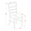 Pemberly Row Solid Wood Dining Chairs in Cappuccino (Set of 2)
