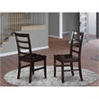 Pemberly Row Solid Wood Dining Chairs in Cappuccino (Set of 2)