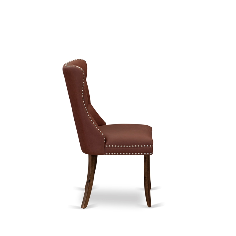 Pemberly Row 3-Piece Dining Set with Burgundy Cushion in Antique Walnut