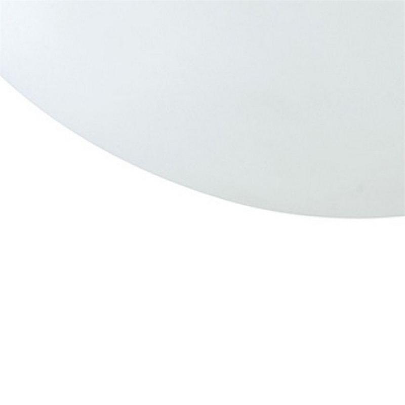 Pemberly Row Dome Glass Ceiling Lamp with Ribbed Design in White/Clear