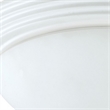 Pemberly Row Dome Glass Ceiling Lamp with Ribbed Design in White/Clear