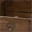 Pemberly Row Fir Wood Storage Box Set of 4 with Metal Handles in Brown