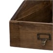 Pemberly Row Fir Wood Storage Box Set of 4 with Metal Handles in Brown