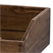 Pemberly Row Fir Wood Storage Box Set of 4 with Metal Handles in Brown