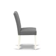 Pemberly Row 5-Piece Oval Dining Set in Platinum Gray Faux Leather