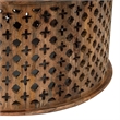 Pemberly Row Mango Wood Lattice Coffee Table Set of 2 in Brown