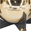 Pemberly Row Gold Aluminum Decorative Bowl Set of 3 with Black Stand