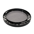 Pemberly Row 2 Piece Round Decorative Tray in Black & White Plaid Print