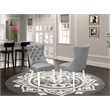Pemberly Row Parson Dining Chairs in Light Gray Faux Leather (Set of 2)