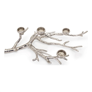 Pemberly Row 23&quot Metal Tea Light Holder Tree Branch Design 4 Candle Slots