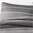 Pemberly Row 3 Piece Queen Comforter Set Striped Woven Jacquard in Gray