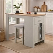 Pemberly Row 3 Piece Dining Table Kitchen Island with Storage