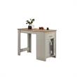 Pemberly Row 3 Piece Counter Height Dining Table Kitchen Island with Stools