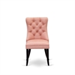 Pemberly Row Faux Leather Parson Dining Chairs in Beige Red (Set of 2)