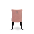 Pemberly Row Faux Leather Parson Dining Chairs in Beige Red (Set of 2)