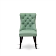 Pemberly Row Faux Leather Parson Dining Chairs in Willow Green (Set of 2)