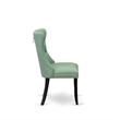 Pemberly Row Faux Leather Parson Dining Chairs in Willow Green (Set of 2)