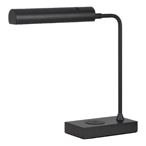 Pemberly Row 18&quot Integrated LED Desk Lamp with Wireless USB Port in Black