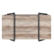 Pemberly Row Coffee Table with Wooden Top and Mesh Shelf Brown and Black
