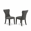 Pemberly Row 5-Piece Wood Dining Set in Gotham Gray and Black Finish