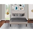 Pemberly Row 2-Piece Wood Platform Full Bedroom Set in Mist Beige and Cream