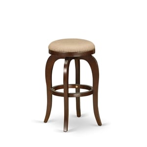Pemberly Row 30-In Backless Swivel Bar Stool in Mocha Mahogany Finish