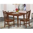 Pemberly Row 3-Piece Mahogany Dining Set with Rectangular Table & Chairs
